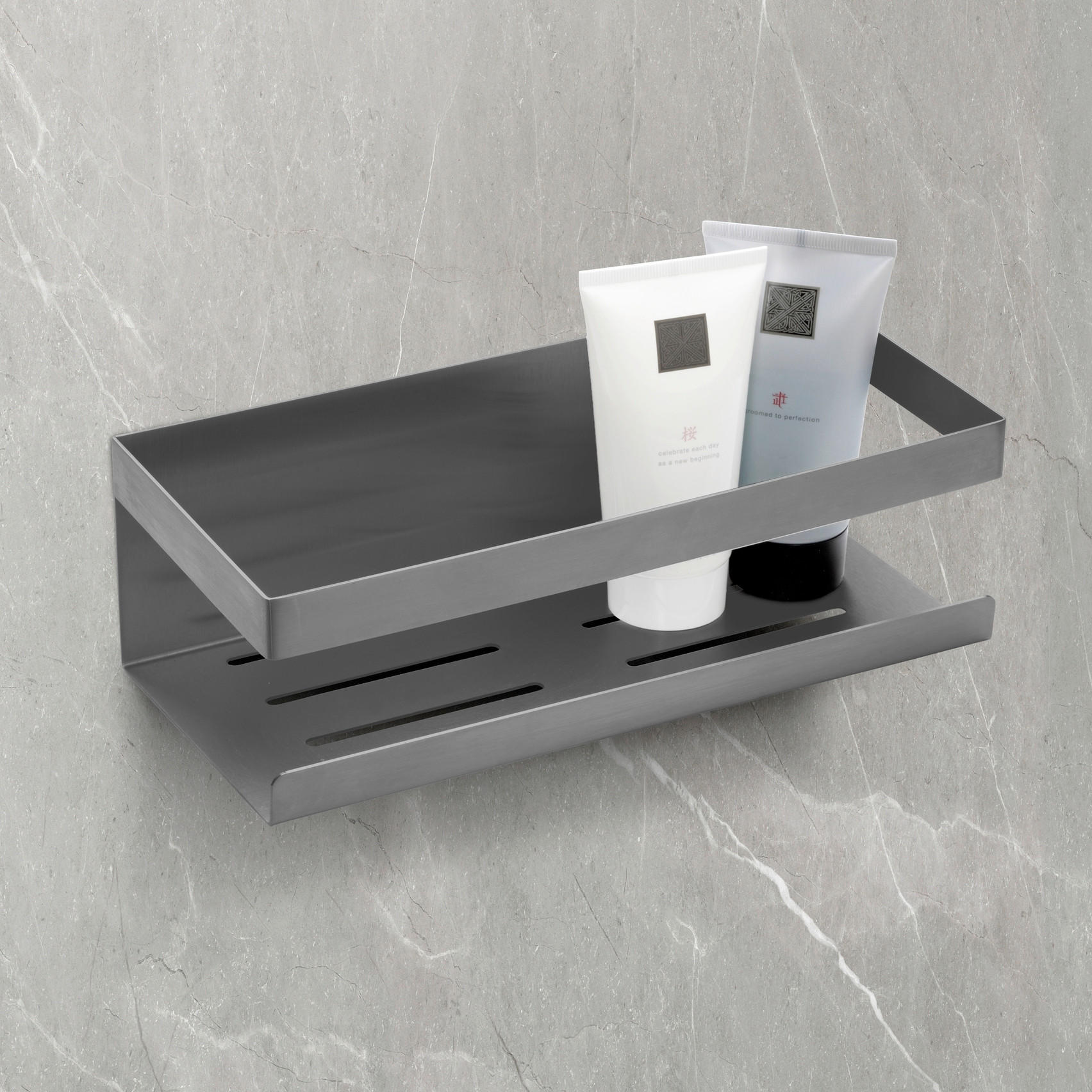 DUSCHABLAGE - Grau, KONVENTIONELL, Metall (25/8/11,5cm) - Schöner Wohnen