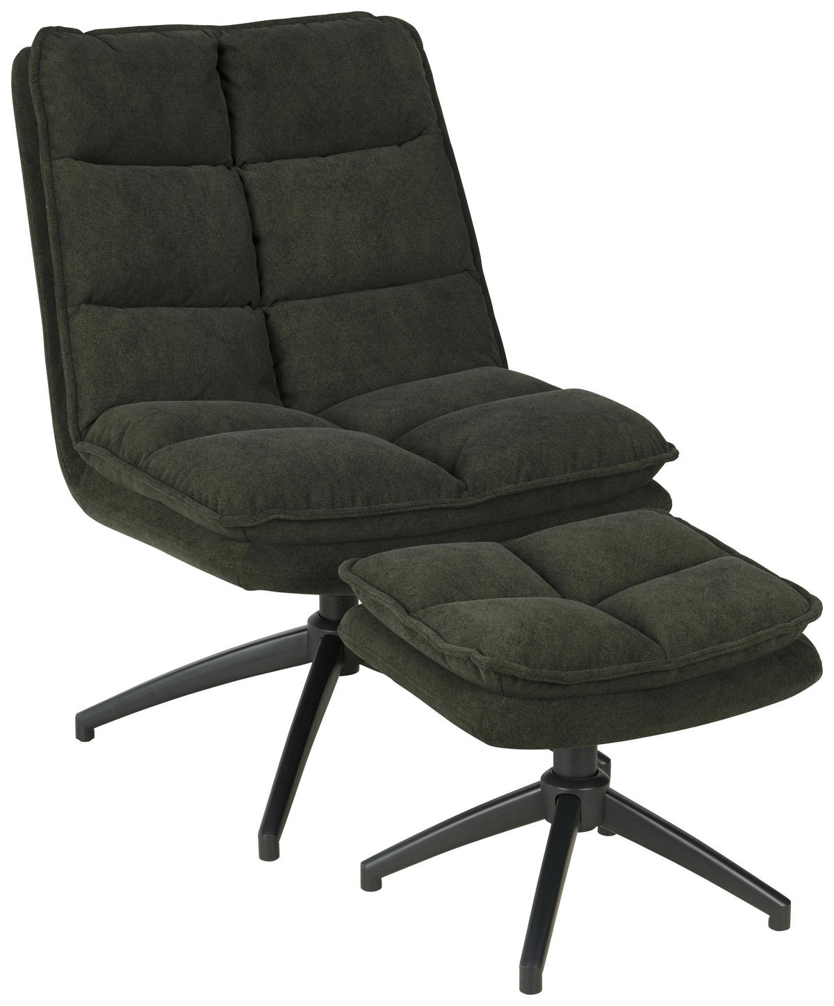 RELAX FOTEL SZETT - fekete/szürke, Design, textil/fém (65/92/81cm) - Hom`in