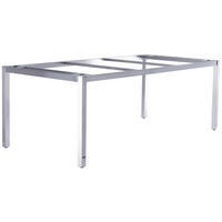 GARTENTISCHGESTELL 160/90/74 cm Metall  - Silberfarben, Design, Metall (160/90/74cm) - Zebra 