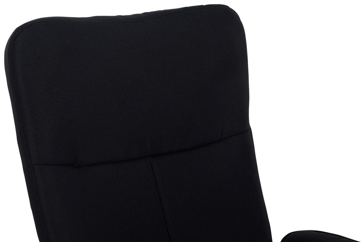 RELAXSESSELSET Leinenoptik Hocker    - Schwarz, MODERN, Textil/Metall (68/96.5/76cm) - P & B