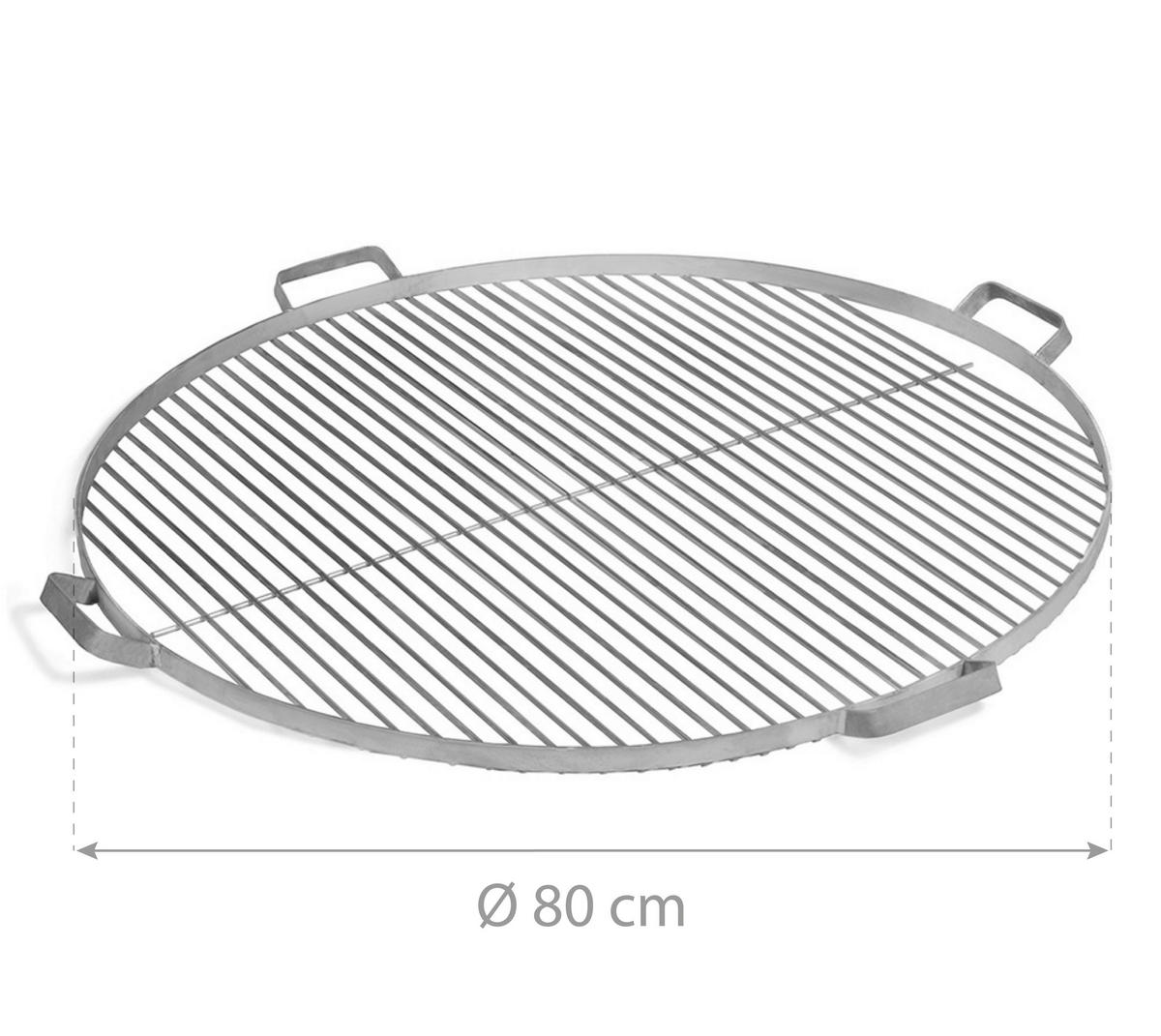 GRILLROST - Edelstahlfarben, Basics, Metall (80cm)