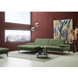 ECKSOFA  in Chenille, Flachgewebe Grün Rücken echt  180/284 cm  - Schwarz/Grün, Design, Textil/Metall (180/284cm) - Dieter Knoll