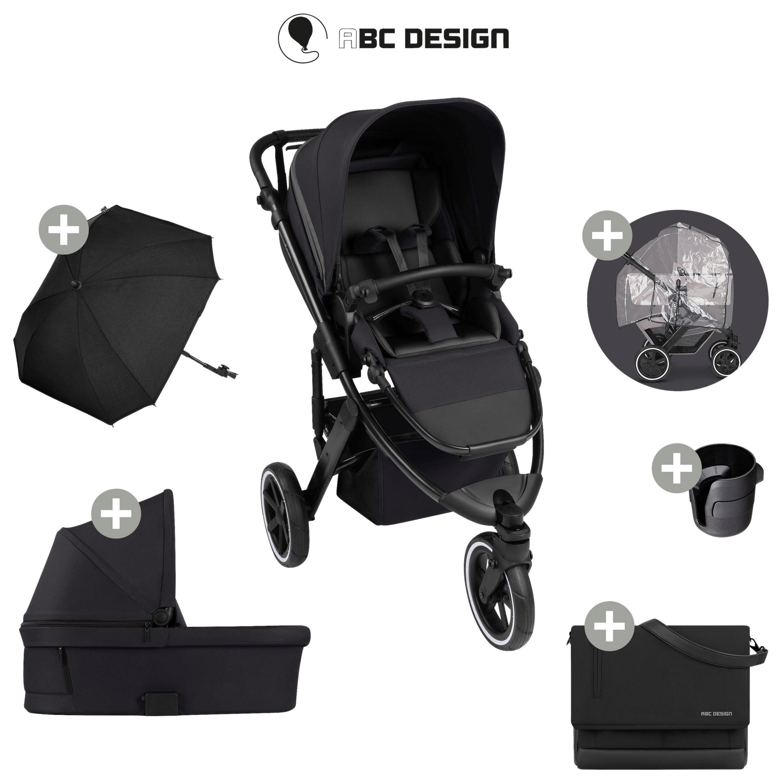 (6ER SET) Sommer Aktion  Salsa 5 Run Sommer Set  Coal  - Schwarz, Basics, Textil/Metall (65/122/95cm) - ABC Design