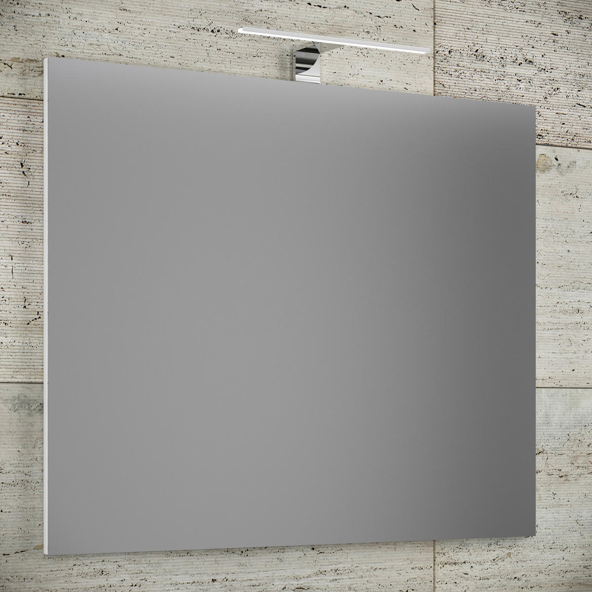 BADEZIMMERSPIEGEL 80/40/2 cm  - Weiß, MODERN, Glas/Holzwerkstoff (80/40/2cm) - MID.YOU