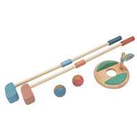 KINDERGOLFTROLLEY - Hellrot/Hellgrün, Basics, Holz/Holzwerkstoff (0,62kg)