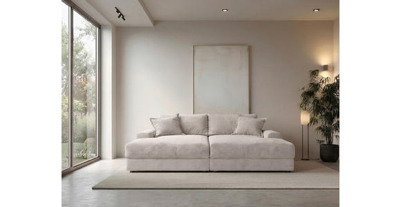 BIGSOFA Cord Beige  - Beige/Schwarz, MODERN, Kunststoff/Textil (234/93/190cm) - Carryhome