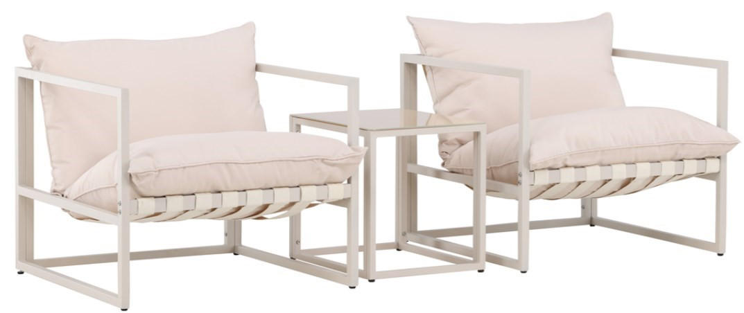 LOUNGEGRUPP stål  - beige, Klassisk, metall/glas - Best Price