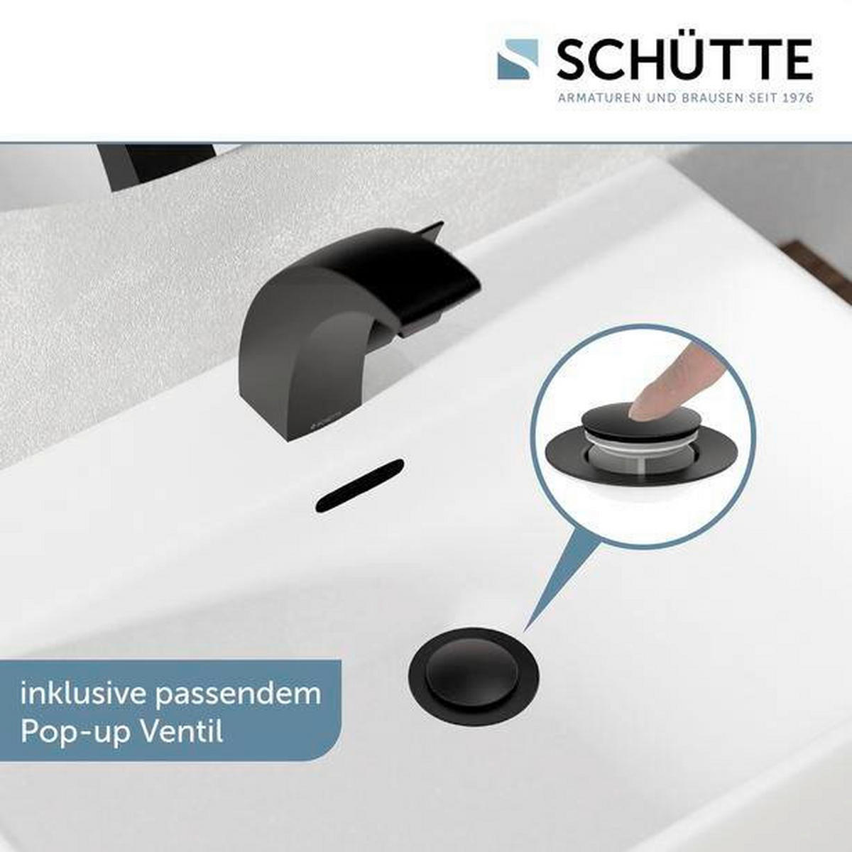 UMYVADLOVÁ ARMATURA - černá, Moderní, kov (5,0/17,0/15,0cm) - Schütte