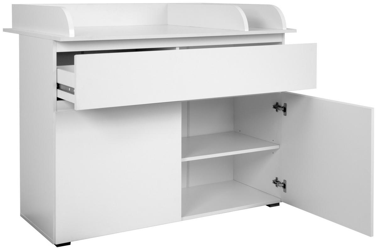 WICKELKOMMODE Weiß  - Weiß, Basics, Holzwerkstoff (120/102/77cm) - MID.YOU