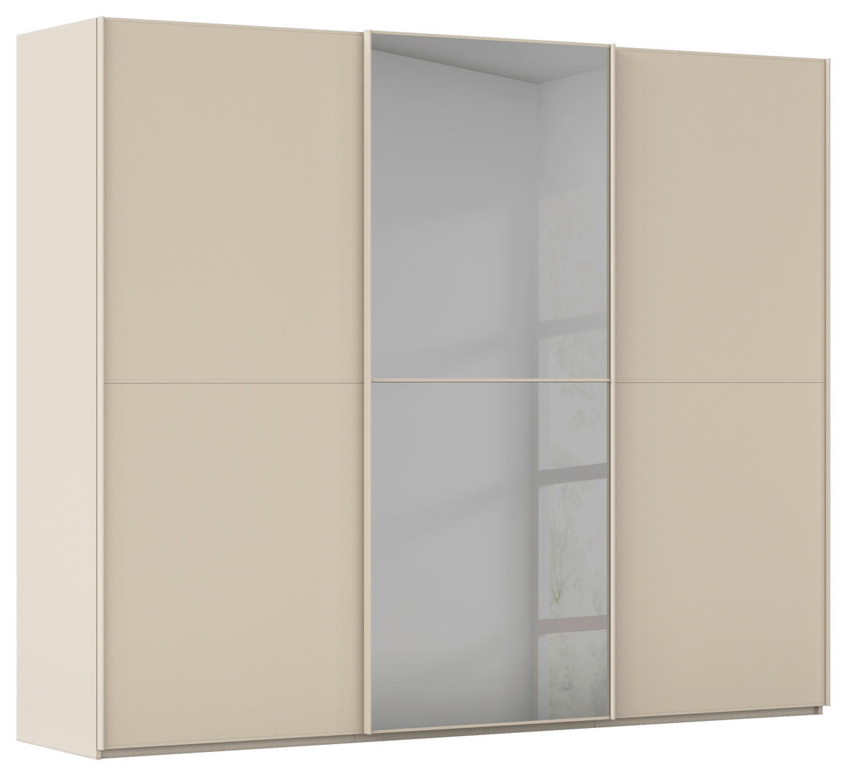 SCHWEBETÜRENSCHRANK 242/223/68 cm 3-türig Champagner  - Champagner, KONVENTIONELL, Glas/Holzwerkstoff (242/223/68cm) - Novel