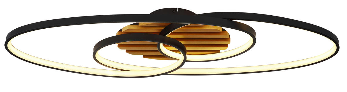 LED-DECKENLEUCHTE 85/30/9 cm   - Schwarz/Weiß, Design, Kunststoff/Metall (85/30/9cm) - Globo