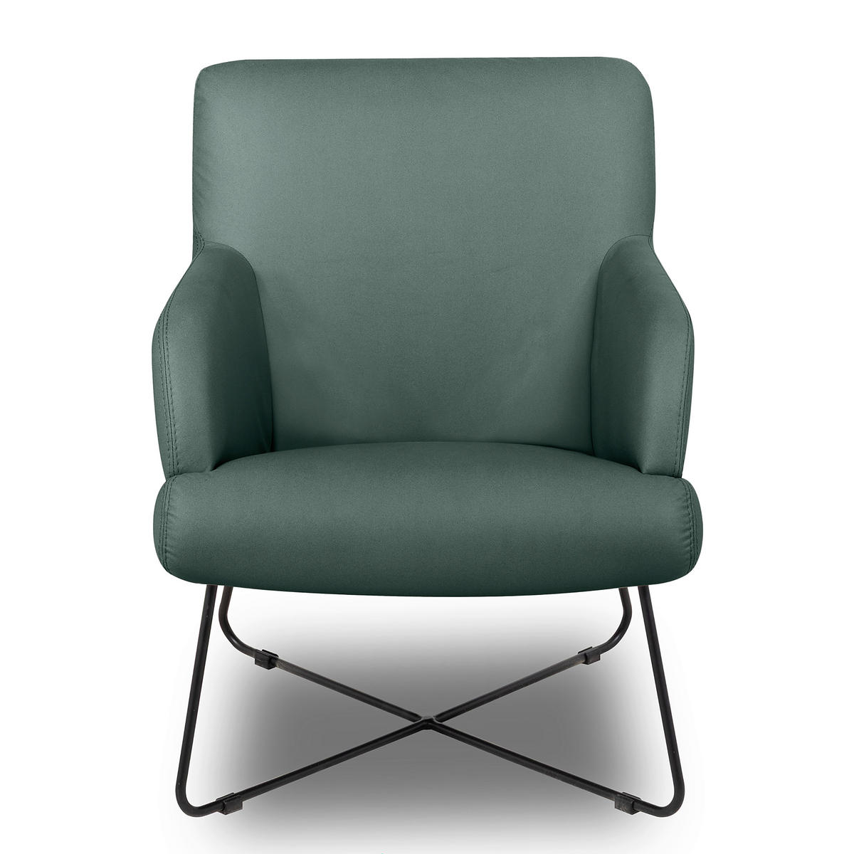 SESSELSET in Lederlook Graphitfarben  - Beige/Graphitfarben, Design, Textil/Metall (67/87/74cm) - Livetastic