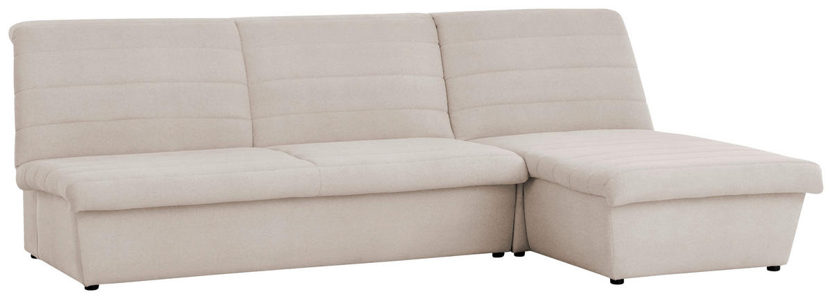 ECKSOFA Looks VIII Ecru Webstoff  - Ecru/Schwarz, Design, Kunststoff/Textil (274/168cm) - LOOKS by W.Joop
