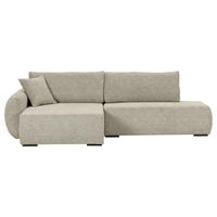 ECKSOFA Mintgrün Flachgewebe Zierkissen, Rückenkissen, Bettkasten, Schlaffunktion, Rücken echt, Liegefläche im Originalstoff  - Schwarz/Mintgrün, KONVENTIONELL, Kunststoff/Textil (145/260cm) - Carryhome