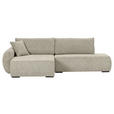 ECKSOFA Mintgrün Flachgewebe Zierkissen, Rückenkissen, Bettkasten, Schlaffunktion, Rücken echt, Liegefläche im Originalstoff  - Schwarz/Mintgrün, KONVENTIONELL, Kunststoff/Textil (145/260cm) - Carryhome