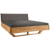 BALKENBETT 180/200 cm  in Grau, Wildeiche  - Wildeiche/Grau, Natur, Holz/Textil (180/200cm) - Linea Natura