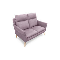 2-SITZER-SOFA  in Mikrofaser Rosa Skandinavisch, Modern  - Buchefarben/Rosa, Design, Holz/Textil (145/110/92cm) - Livetastic