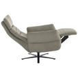 RELAXSESSEL in Leder Hellgrau  - Hellgrau/Schwarz, Design, Leder/Metall (82/119/85cm) - Dieter Knoll