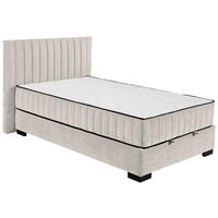 AMERICKÁ POSTEL, 120/200 cm, béžová - černá/béžová, Moderní, kompozitní dřevo/textil (120/200cm) - MID.YOU