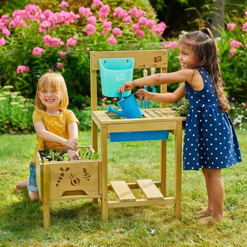 MATSCHKÜCHE Holz Naturfarben  - Naturfarben, Basics, Holz (118/118/83cm) - Ambia Garden