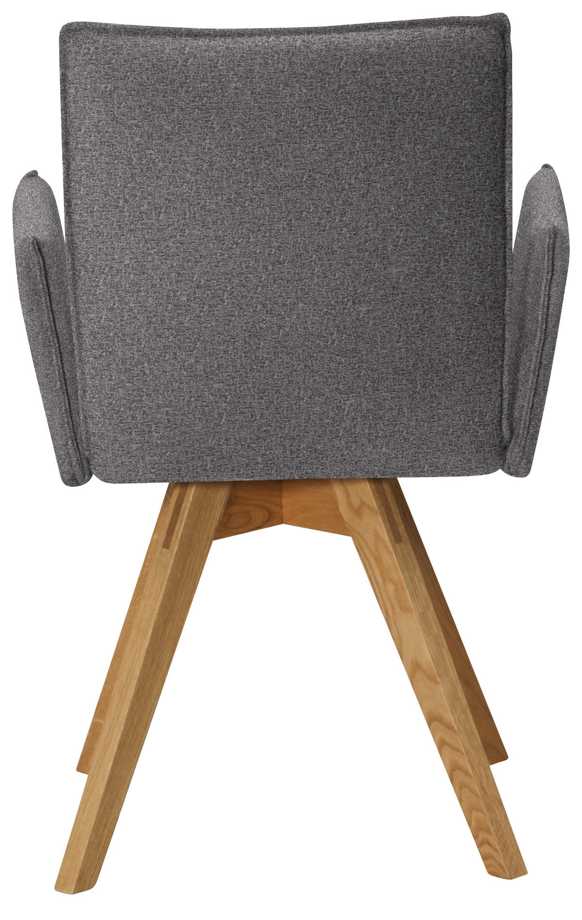 ARMLEHNSTUHL  in Samt  - Eichefarben/Grau, Konventionell, Holz/Textil (60/91/61cm) - Moderano