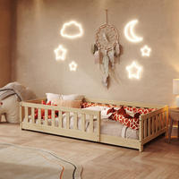 BODENBETT. 90/200 cm  in Naturfarben  - Naturfarben, MODERN, Holz/Holzwerkstoff (90/200cm) - P & B