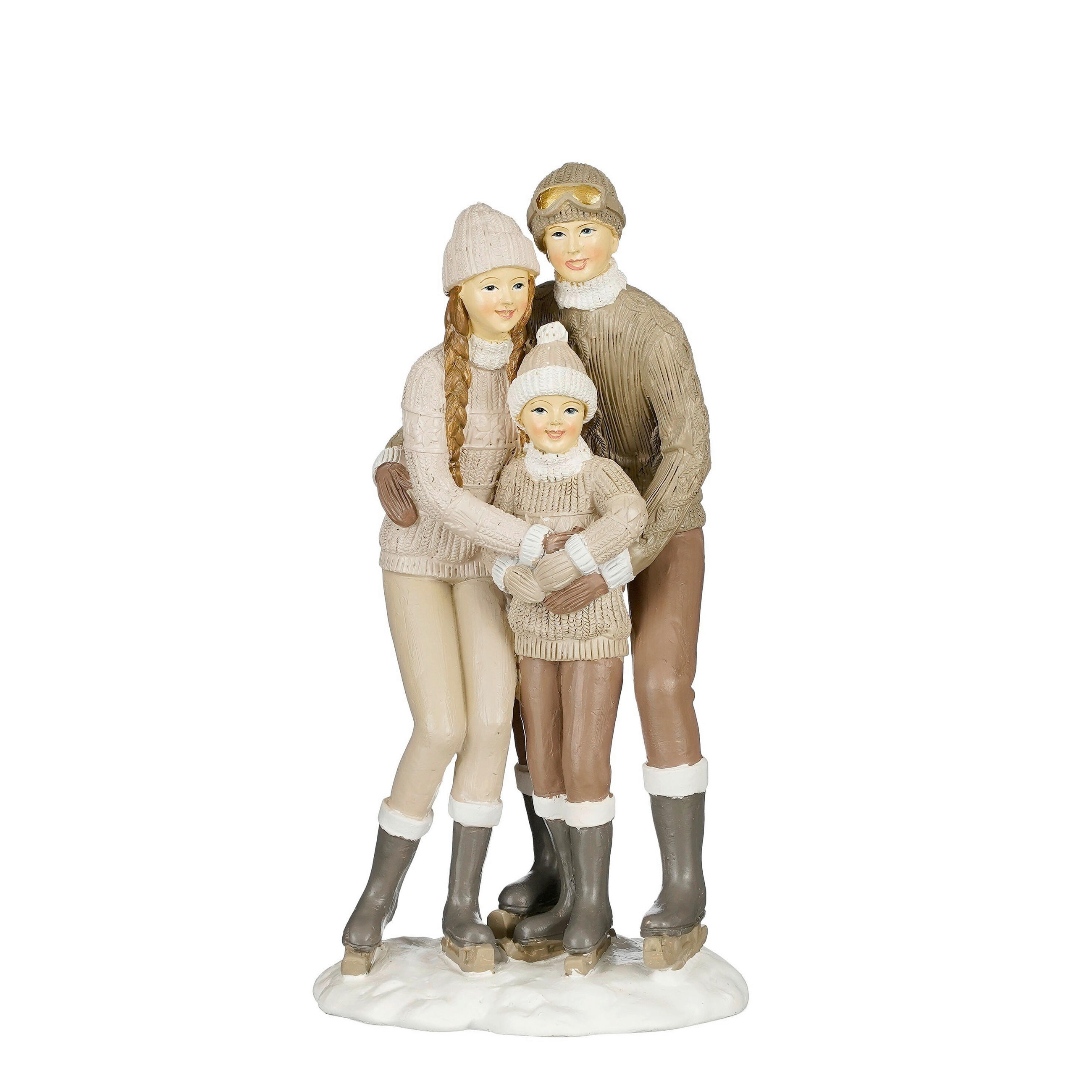 KARÁCSONYI FIGURA - bézs, Basics, műanyag (12/10/24cm)