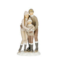 KARÁCSONYI FIGURA - bézs, Basics, műanyag (12/10/24cm)