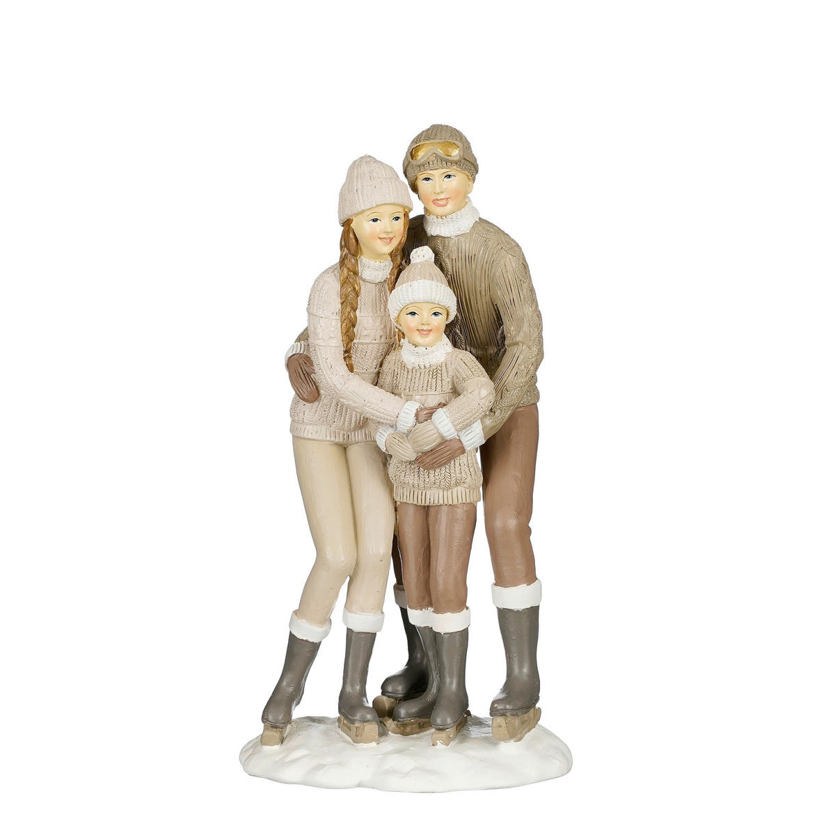 KARÁCSONYI FIGURA - bézs, Basics, műanyag (12/10/24cm)