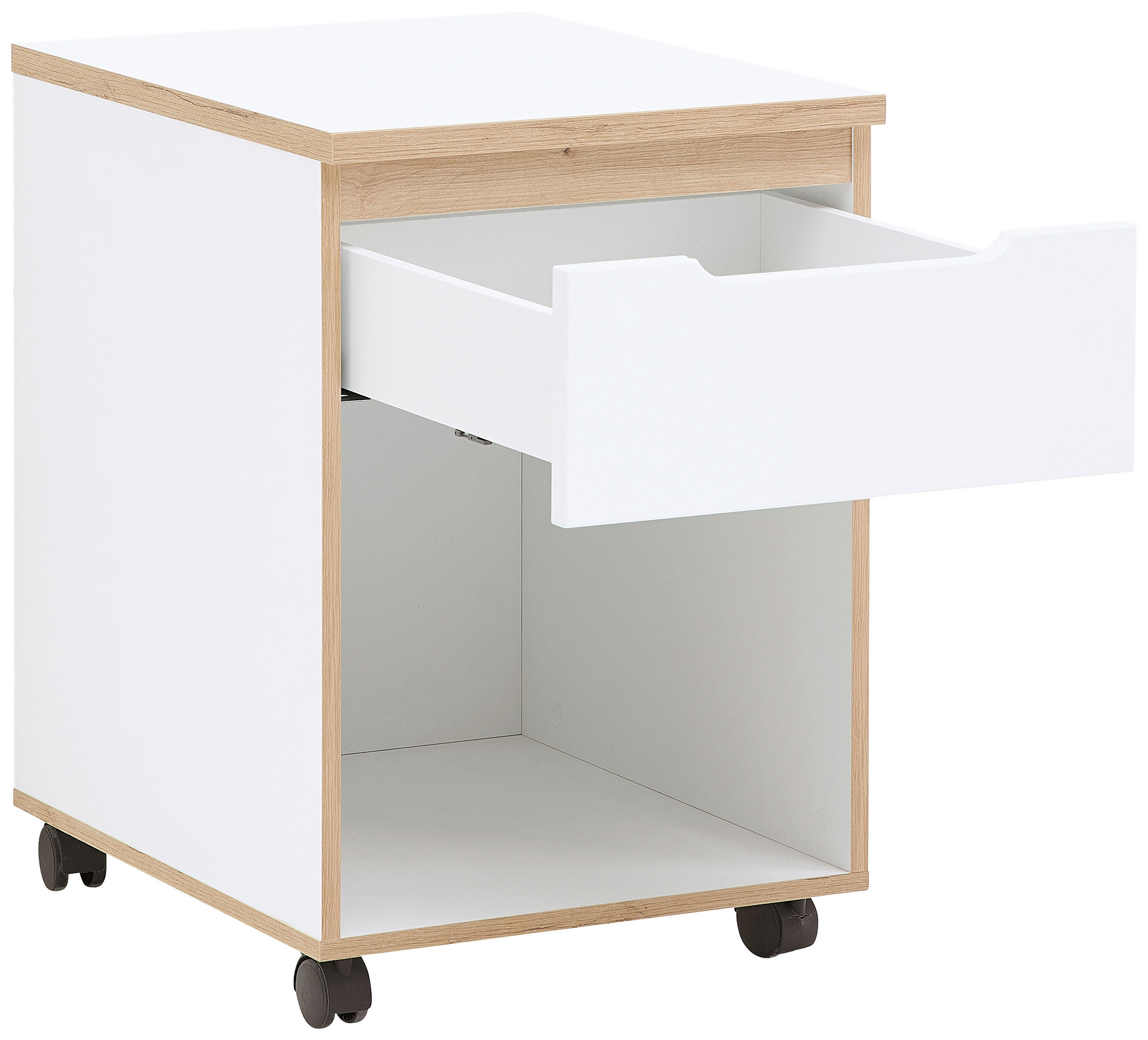 ROLLCONTAINER 45/66/55 cm  - Weiss/Eiche Artisan, Konventionell, Holzwerkstoff (45/66/55cm) - MID.YOU