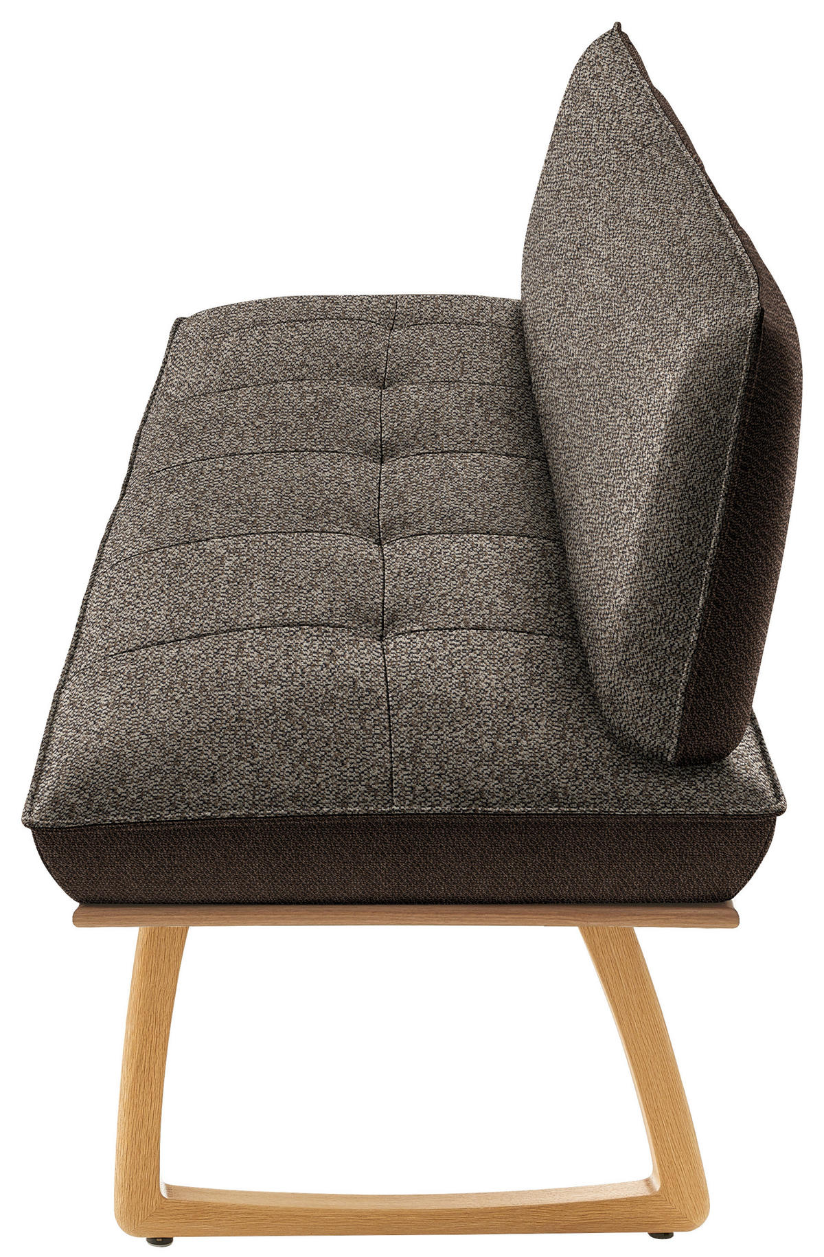 SITZBANK in Holz, Textil Braun, Hellbraun, Wildeiche  - Hellbraun/Wildeiche, Design, Holz/Textil (214/88/66cm) - Koinor