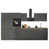 KÜCHENBLOCK   in Graphitfarben  - Schwarz/Graphitfarben, Basics, Holzwerkstoff/Metall (360/211/60cm) - Carryhome