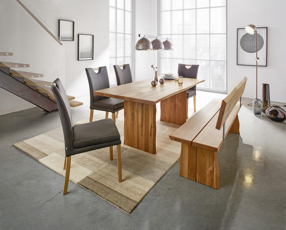 ESSTISCH in Holz 180/90/75 cm  - Eichefarben, Natur, Holz (180/90/75cm) - Linea Natura