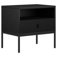 NOČNÍ STOLEK, černá, 53,9/52,4/39 cm - černá, Design, kov/kompozitní dřevo (53,9/52,4/39cm) - Xora