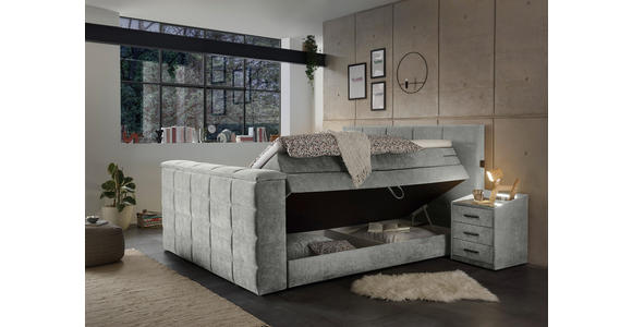 BOXSPRINGBETT 180/200 cm in Schlammfarben - Schlammfarben, KONVENTIONELL, Textil (180/200cm) - Carryhome