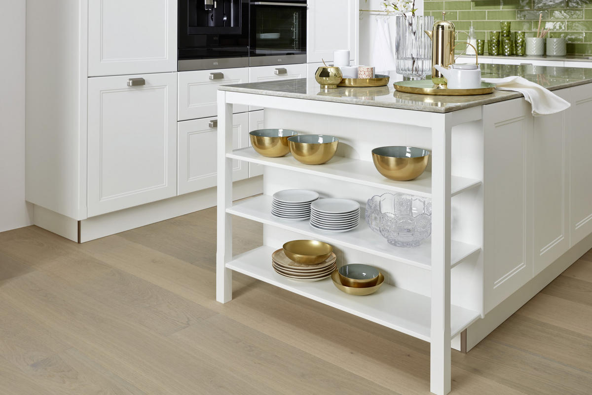 EINBAUKÜCHE WINDSOR LACK  - Eichefarben/Weiß, Design, Holzwerkstoff - Nolte Küchen