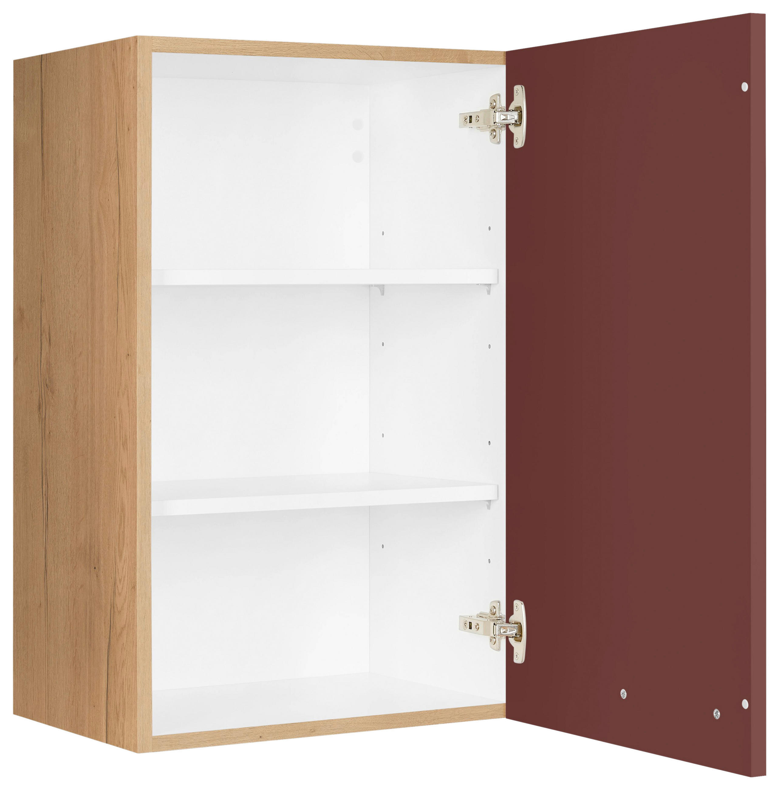 KÜCHENOBERSCHRANK 45/72/35 cm in Rot, Eichefarben - Eichefarben/Rot, MODERN, Holzwerkstoff/Metall (45/72/35cm) - Nobilia