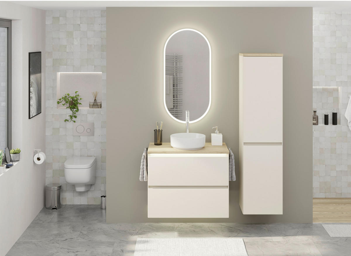 BADEZIMMERSPIEGEL 50/100/4,3 cm  - Silberfarben, MODERN, Glas/Kunststoff (50/100/4,3cm) - Celina Home
