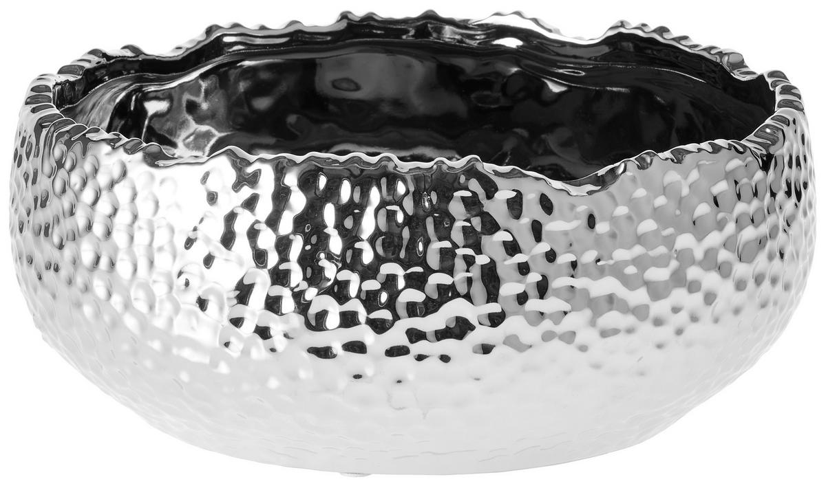 DEKOSCHALE - Silberfarben, Basics, Keramik (22/10cm)