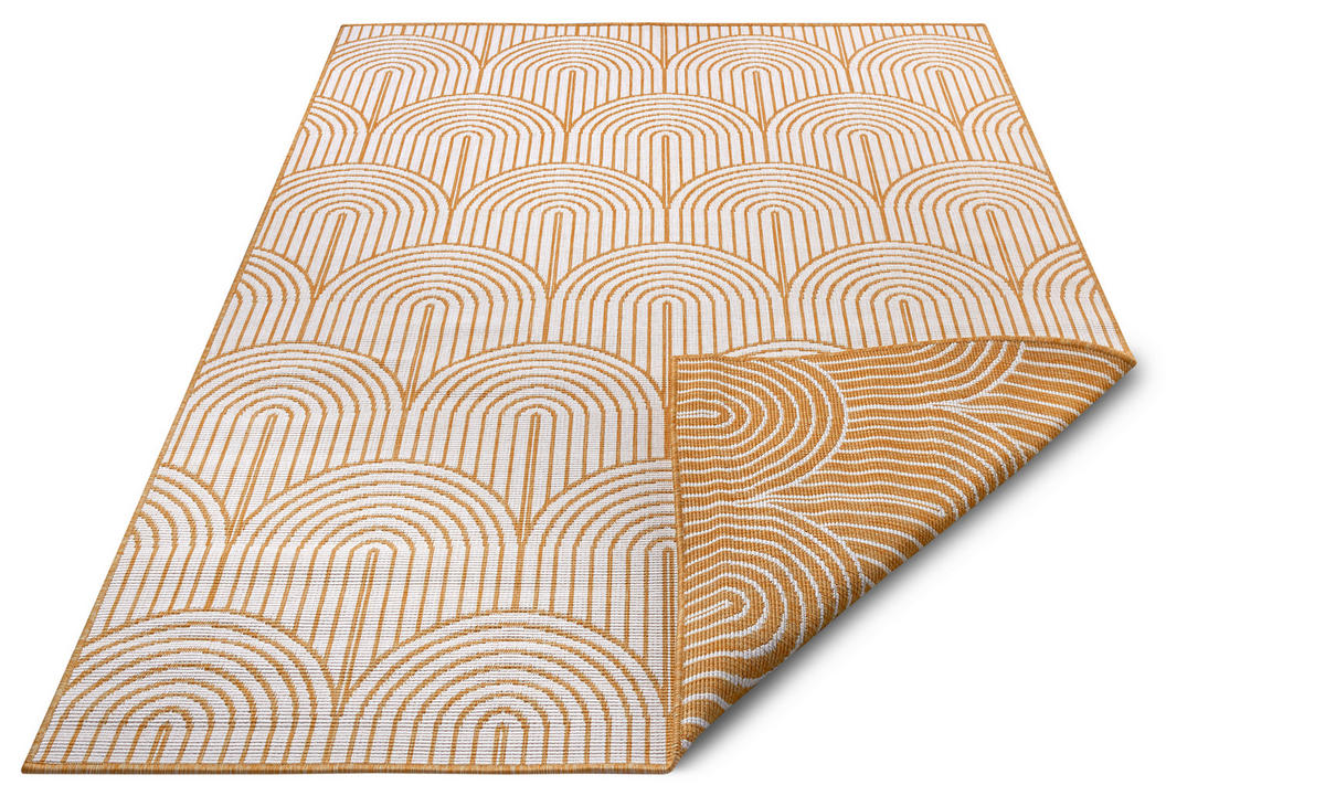 OUTDOORTEPPICH 240/330 cm Pangli Weiß, Honig  - Weiß/Honig, Design, Kunststoff (240/330cm)