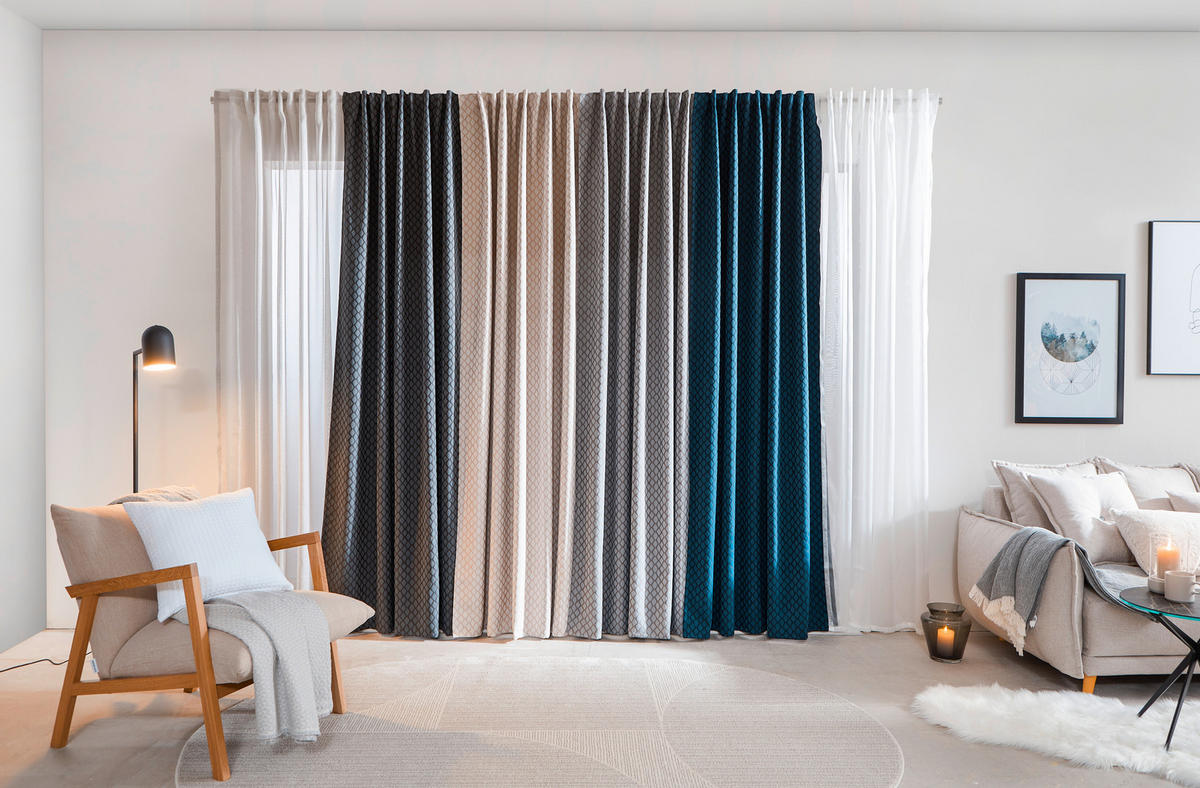 FERTIGVORHANG  halbtransparent  140/245 cm   - Weiß, KONVENTIONELL, Textil (140/245cm) - Dieter Knoll