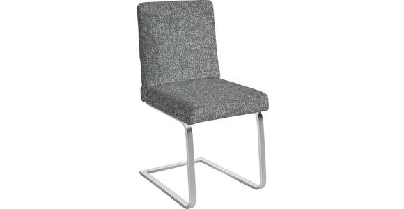 SCHWINGSTUHL in Stahl Chenille - Chromfarben/Grau, Design, Textil/Metall (46/92/60cm) - Dieter Knoll
