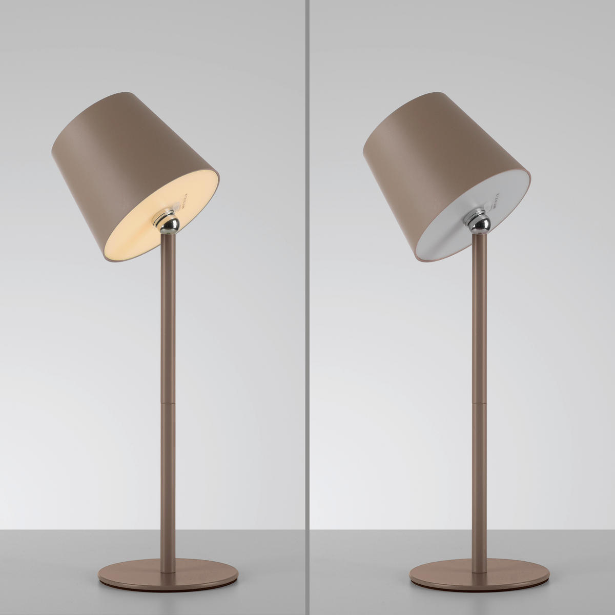LED-TISCHLEUCHTE Boteria 11/11/37 cm   - Sandfarben, MODERN, Kunststoff/Metall (11/11/37cm)