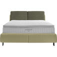 BOXSPRINGBETT 180/200 cm  in Hellgrün, Greige  - Greige/Schwarz, Design, Textil/Metall (180/200cm) - Johann Jakob