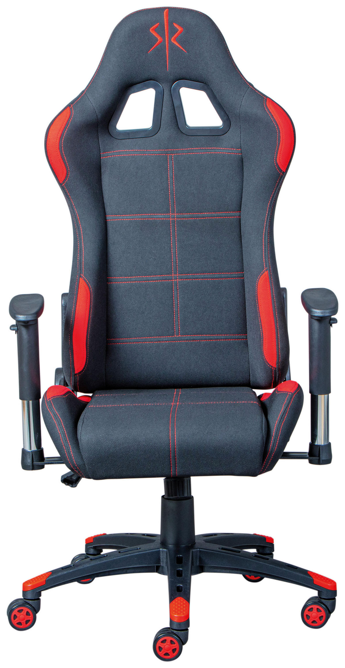 KANCELÁRSKE KRESLO, sieť, červená, čierna - čierna/červená, Modern, textil/plast (69/125/50cm) - MID.YOU