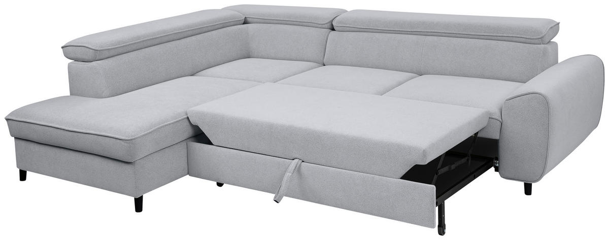 SEDEŽNA GARNITURA, siva  - siva/črna, Moderno, tekstil/les (200/250cm) - Hom`in