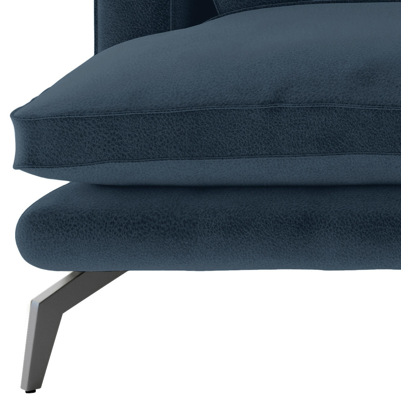 Thumbnail - Livetastic Sitzgarnitur Bali, Dunkelblau, Textil, Füllung: Daunen, Silikon, 250x202 cm, Made in EU, planbar, Rücken echt...