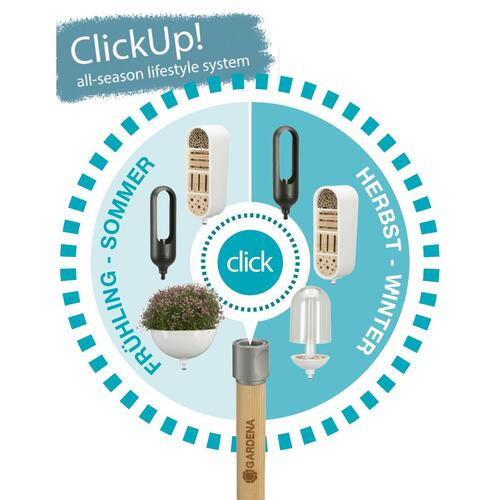 CLICK UP FACKEL - Schwarz, Basics, Metall (11,5/11,5/37cm) - Gardena