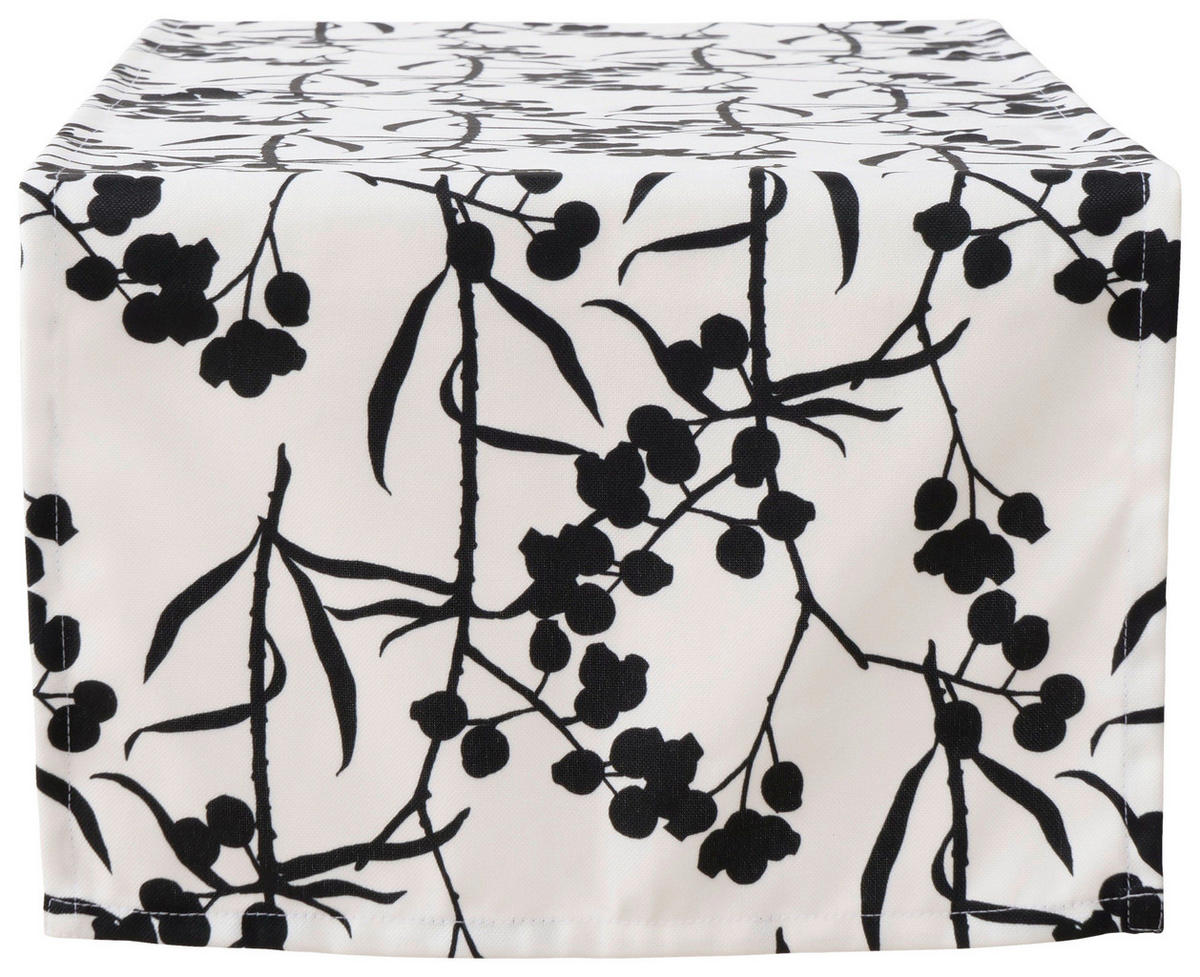 TISCHLÄUFER Textil Weiß, Beige  - Beige/Weiß, Trend, Textil (140/40/1cm)