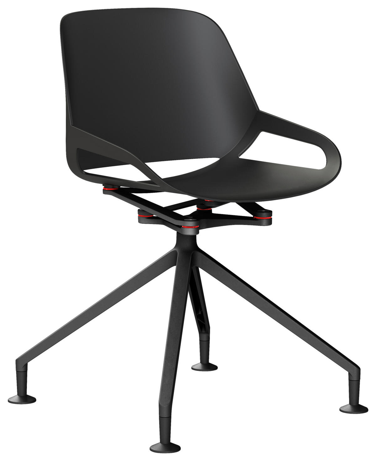 BESUCHERSTUHL Schwarz  - Schwarz, Basics, Kunststoff/Metall (50/72/52cm) - Aeris